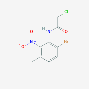 molecular formula C10H10BrClN2O3 B14889208 N-(6-bromo-3,4-dimethyl-2-nitrophenyl)-2-chloroacetamide 