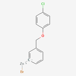 molecular formula C13H10BrClOZn B14889209 3-[(4'-Chlorophenoxy)methyl]phenylZinc bromide 