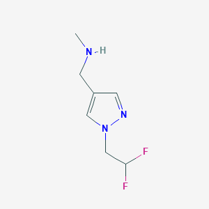 molecular formula C7H11F2N3 B1488923 {[1-(2,2-二氟乙基)-1H-吡唑-4-基]甲基}(甲基)胺 CAS No. 1343036-98-5