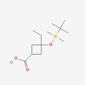 cis-3-((tert-Butyldimethylsilyl)oxy)-3-ethylcyclobutanecarboxylic acid