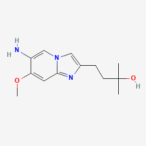 4-(6-Amino-7-methoxyimidazo[1,2-a]pyridin-2-yl)-2-methylbutan-2-ol