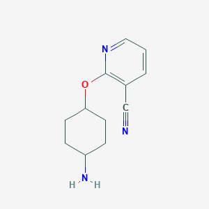 molecular formula C12H15N3O B1488927 2-[(4-Aminocyclohexyl)oxy]nicotinonitrile CAS No. 412289-99-7