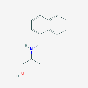 molecular formula C15H19NO B14889293 2-[(Naphthalen-1-ylmethyl)amino]butan-1-ol 