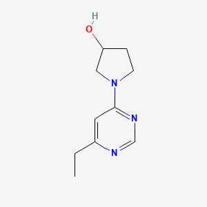 molecular formula C10H15N3O B1488930 1-(6-Ethylpyrimidin-4-yl)pyrrolidin-3-ol CAS No. 1343254-71-6