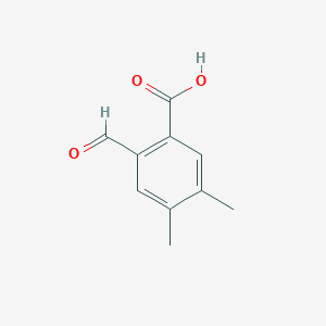 molecular formula C10H10O3 B14889305 2-Formyl-4,5-dimethylbenzoic acid 