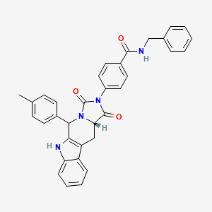 N-benzyl-4-[(15S)-10-(4-methylphenyl)-12,14-dioxo-8,11,13-triazatetracyclo[7.7.0.02,7.011,15]hexadeca-1(9),2,4,6-tetraen-13-yl]benzamide