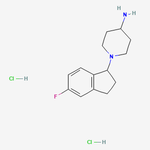 1-(5-fluoro-2,3-dihydro-1H-inden-1-yl)piperidin-4-amine dihydrochloride