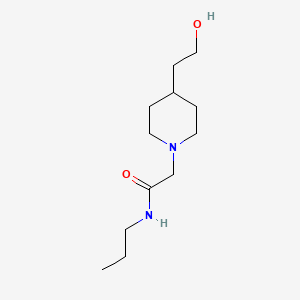 molecular formula C12H24N2O2 B1488935 2-(4-(2-hydroxyethyl)piperidin-1-yl)-N-propylacetamide CAS No. 2013497-39-5