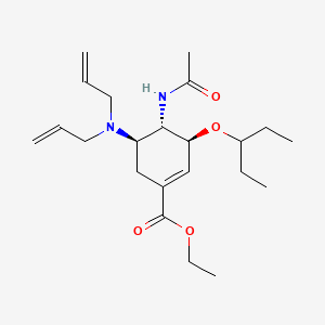 (3S,4S,5R)-Ethyl 4-acetamido-5-(diallylamino)-3-(pentan-3-yloxy)cyclohex-1-enecarboxylate (Oseltamivir Impurity pound(c)