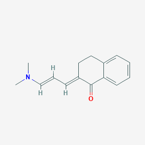 molecular formula C15H17NO B14889375 (2E)-2-[(2E)-3-(dimethylamino)prop-2-en-1-ylidene]-3,4-dihydronaphthalen-1(2H)-one 