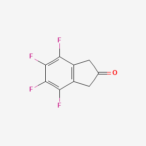 molecular formula C9H4F4O B14889405 4,5,6,7-tetrafluoro-1H-inden-2(3H)-one 