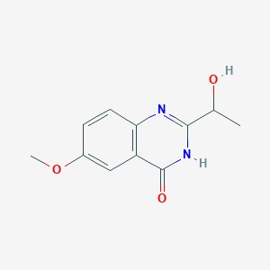 molecular formula C11H12N2O3 B14889406 2-(1-hydroxyethyl)-6-methoxyquinazolin-4(3H)-one 