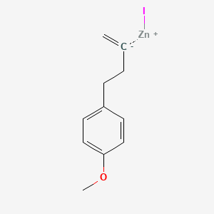 molecular formula C11H13IOZn B14889413 4-(4-Methoxyphenyl)-2-butenylzinc iodide 