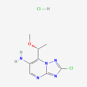 molecular formula C8H11Cl2N5O B14889423 (R)-2-Chloro-7-(1-methoxyethyl)-[1,2,4]triazolo[1,5-a]pyrimidin-6-amine hydrochloride 