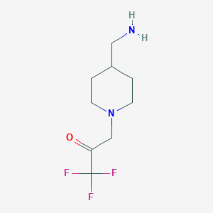 molecular formula C9H15F3N2O B1488944 3-(4-(Aminomethyl)piperidin-1-yl)-1,1,1-trifluoropropan-2-one CAS No. 2097977-19-8