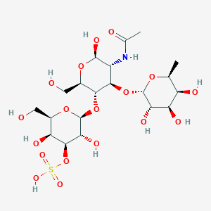 molecular formula C20H35NO18S B14889519 beta-D-Galp3S-(1->4)-[alpha-L-Fucp-(1->3)]-beta-D-GlcpNAc 