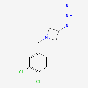 molecular formula C10H10Cl2N4 B1488952 3-叠氮-1-(3,4-二氯苄基)氮杂环丁烷 CAS No. 2098098-30-5