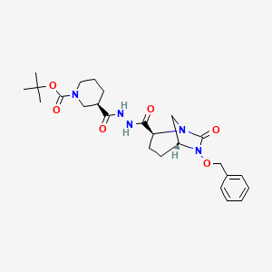 molecular formula C25H35N5O6 B14889522 (2S,5R)-6-benzyloxy-7-oxo-2-[((3R)-N-Boc-piperidine-3-carbonyl)-hydrazinocarbonyl]-1,6-diaza-bicyclo[3.2.1]octane 