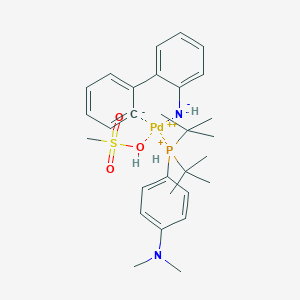 molecular formula C29H42N2O3PPdS+ B14889539 Amphos Pd G3 