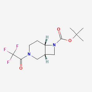 molecular formula C13H19F3N2O3 B14889562 tert-Butyl (1S,6S)-3-(2,2,2-trifluoroacetyl)-3,7-diazabicyclo[4.2.0]octane-7-carboxylate 