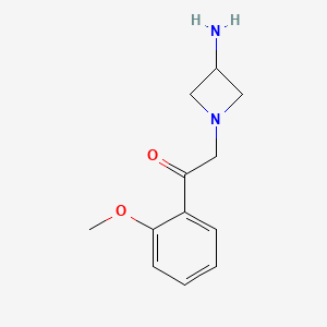 molecular formula C12H16N2O2 B1488958 2-(3-氨基氮杂环丁-1-基)-1-(2-甲氧基苯基)乙酮 CAS No. 2098122-40-6