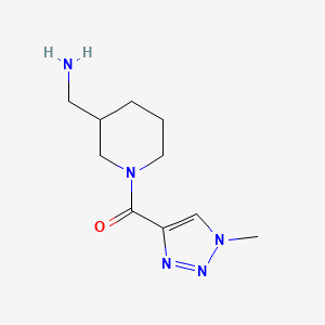 molecular formula C10H17N5O B1488963 (3-(氨甲基)哌啶-1-基)(1-甲基-1H-1,2,3-三唑-4-基)甲酮 CAS No. 1880520-87-5