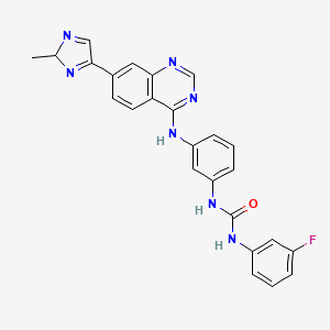 1-(3-Fluorophenyl)-3-(3-((7-(2-methyl-2H-imidazol-4-yl)quinazolin-4-yl)amino)phenyl)urea