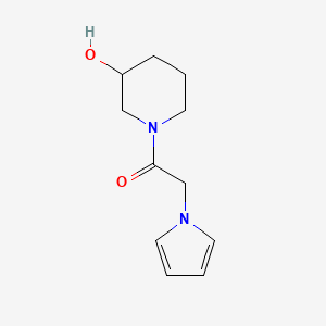 molecular formula C11H16N2O2 B1488967 1-(3-hydroxypiperidin-1-yl)-2-(1H-pyrrol-1-yl)ethan-1-one CAS No. 2091099-08-8