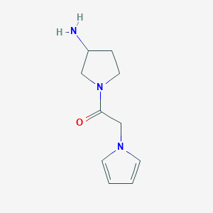 molecular formula C10H15N3O B1488968 1-(3-aminopyrrolidin-1-yl)-2-(1H-pyrrol-1-yl)ethan-1-one CAS No. 2092091-78-4