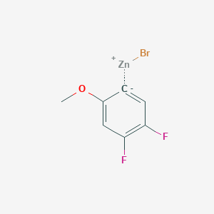 molecular formula C7H5BrF2OZn B14889701 4,5-Difluoro-2-methoxyphenylZinc bromide 