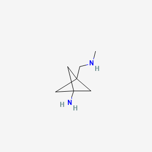 molecular formula C7H14N2 B14889752 3-(Methylaminomethyl)bicyclo[1.1.1]pentan-1-amine 