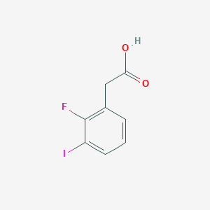 molecular formula C8H6FIO2 B14889767 2-(2-Fluoro-3-iodophenyl)acetic acid 