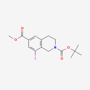 2-(tert-Butyl) 6-methyl 8-iodo-3,4-dihydroisoquinoline-2,6(1H)-dicarboxylate