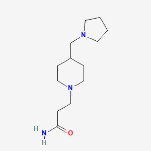 molecular formula C13H25N3O B14889777 3-(4-(Pyrrolidin-1-ylmethyl)piperidin-1-yl)propanamide 