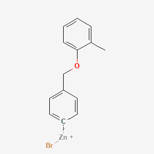 molecular formula C14H13BrOZn B14889795 4-[(2'-Methylphenoxy)methyl]phenylZinc bromide 