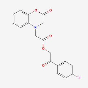 2-(4-fluorophenyl)-2-oxoethyl (2-oxo-2,3-dihydro-4H-1,4-benzoxazin-4-yl)acetate