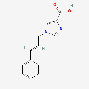 molecular formula C13H12N2O2 B1488982 1-cinnamyl-1H-imidazole-4-carboxylic acid CAS No. 2098158-75-7