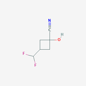 molecular formula C6H7F2NO B14889831 3-(Difluoromethyl)-1-hydroxycyclobutanecarbonitrile 