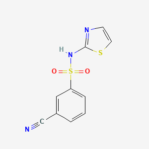 molecular formula C10H7N3O2S2 B14889836 3-Cyano-n-(thiazol-2-yl)benzenesulfonamide 