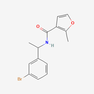 n-(1-(3-Bromophenyl)ethyl)-2-methylfuran-3-carboxamide