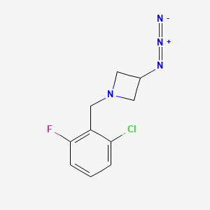 molecular formula C10H10ClFN4 B1488986 3-叠氮-1-(2-氯-6-氟苄基)氮杂环丁烷 CAS No. 2098009-97-1