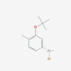 molecular formula C11H15BrOZn B14889895 (3-t-Butoxy-4-methylphenyl)Zinc bromide 