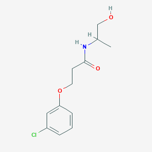 molecular formula C12H16ClNO3 B14889909 3-(3-chlorophenoxy)-N-(1-hydroxypropan-2-yl)propanamide 