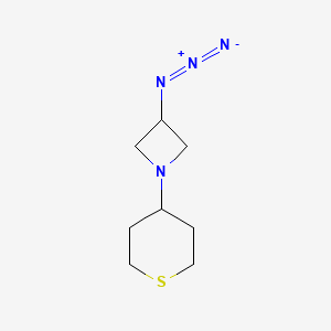 molecular formula C8H14N4S B1488993 3-叠氮基-1-(四氢-2H-噻吩-4-基)氮杂环丁烷 CAS No. 2098064-65-2