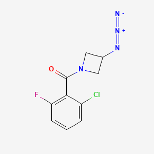 molecular formula C10H8ClFN4O B1488995 (3-叠氮代氮杂环丁烷-1-基)(2-氯-6-氟苯基)甲酮 CAS No. 2097978-46-4