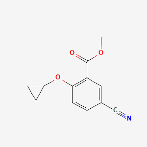 molecular formula C12H11NO3 B14889951 Methyl 5-cyano-2-cyclopropoxybenzoate 