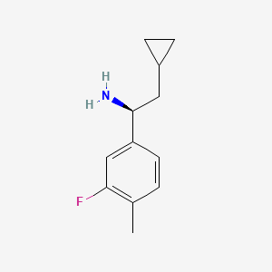 (S)-2-Cyclopropyl-1-(3-fluoro-4-methylphenyl)ethanamine