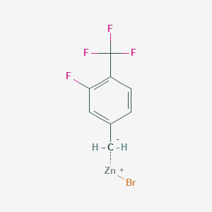 molecular formula C8H5BrF4Zn B14889974 (3-Fluoro-4-(trifluoromethyl)benZyl)Zinc bromide 