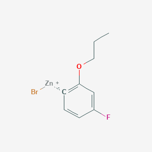 molecular formula C9H10BrFOZn B14889980 4-Fluoro-2-n-propyloxyphenylZinc bromide 