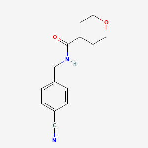 molecular formula C14H16N2O2 B14890007 n-(4-Cyanobenzyl)tetrahydro-2h-pyran-4-carboxamide 